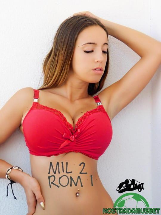 Sexy pronostico vincente Milan Roma 2-1 di Martina Finocchio